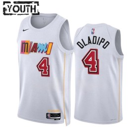 Miami Heat Victor Oladipo 4 Nike 2022-23 City Edition Valkoinen Pelipaidat Swingman - Lasten